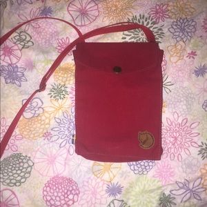 Authentic fjallraven red crossbody bag